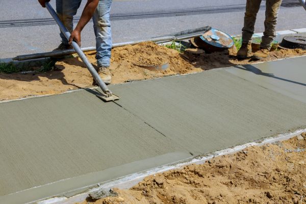 Cement Pathway Installation in Leland